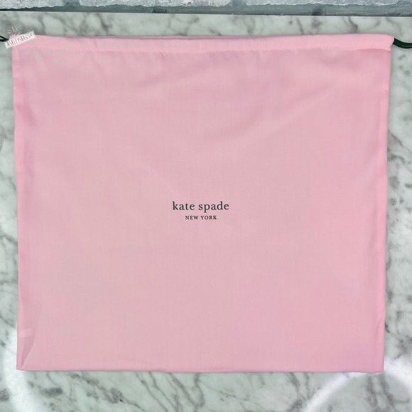 Kate Spade New Logo Pink Large Drawstring Dust Bags Set Of 3 - Picture 3 of 5